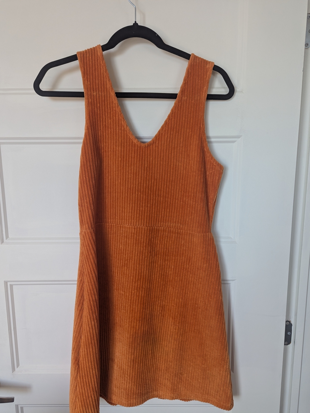 twik Rust-Orange Button-Front Mini Dress - Picture 2 of 4